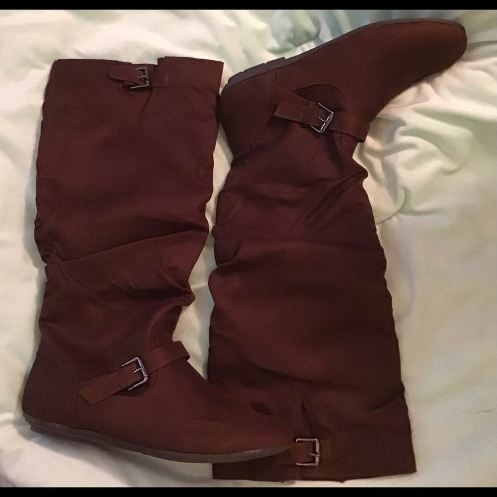 Rampage Brown Faux Suede Boots